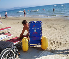 sedie disabili per mare