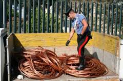 Carabinieri furto di rame