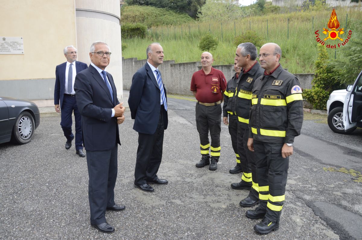 Sottosegretario Bocci e Vigili del fuoco